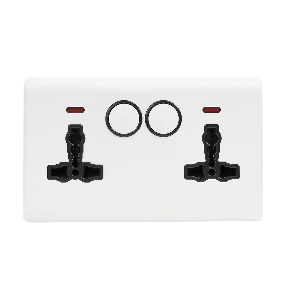 Double Universal 3-Pin Socket — Series 01