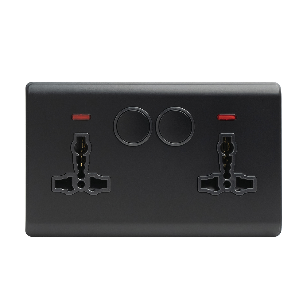 Double Universal 3-Pin Socket — Series 01
