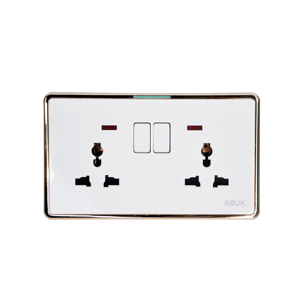 Double Universal 3-Pin Socket — Series 08