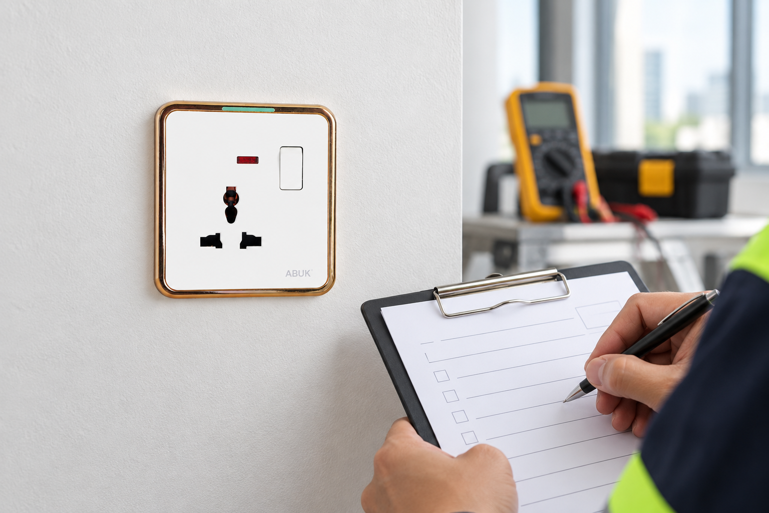 Site-survey checklist for Thai wall sockets, grounding, polarity and circuit loading=