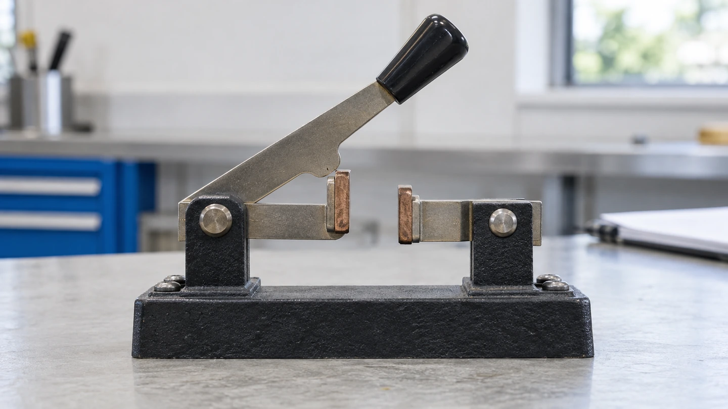 Unbranded teaching model showing separated mechanical contact faces