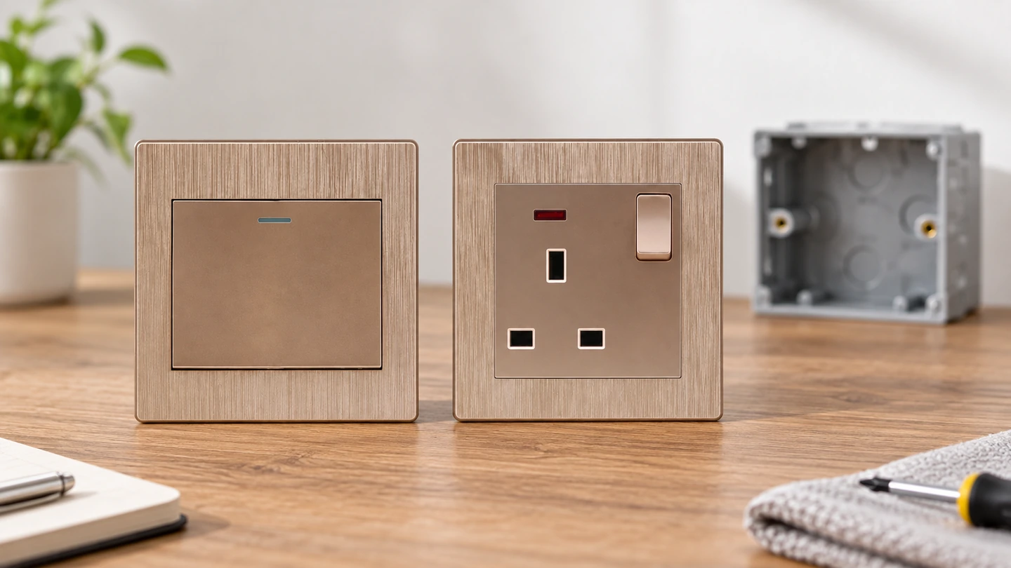 Separate Series 10 switch and socket samples during a mounting-format review