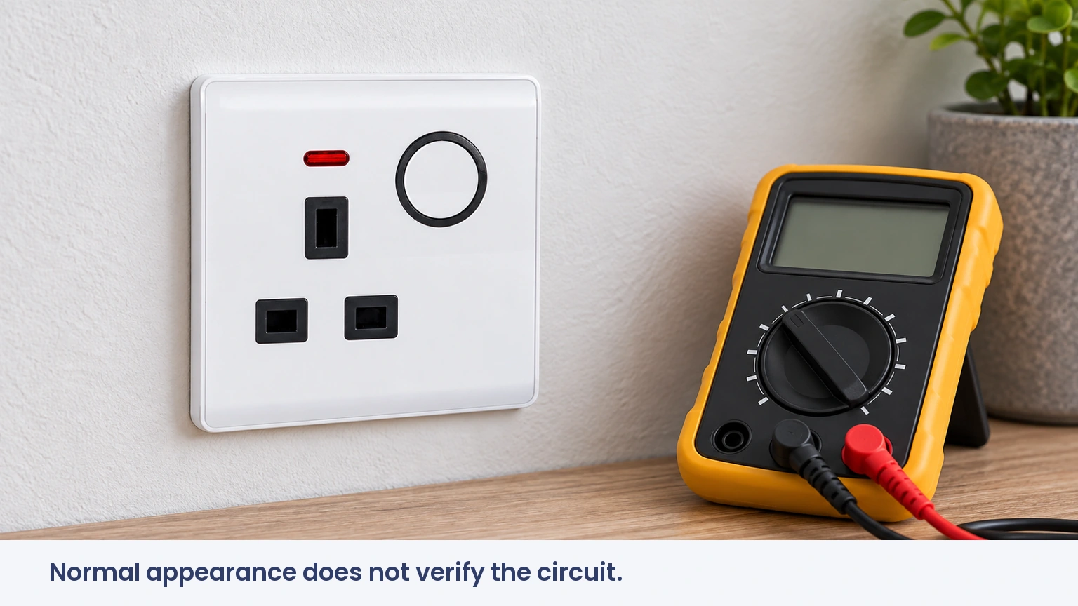 Normal appearance does not verify the circuit.